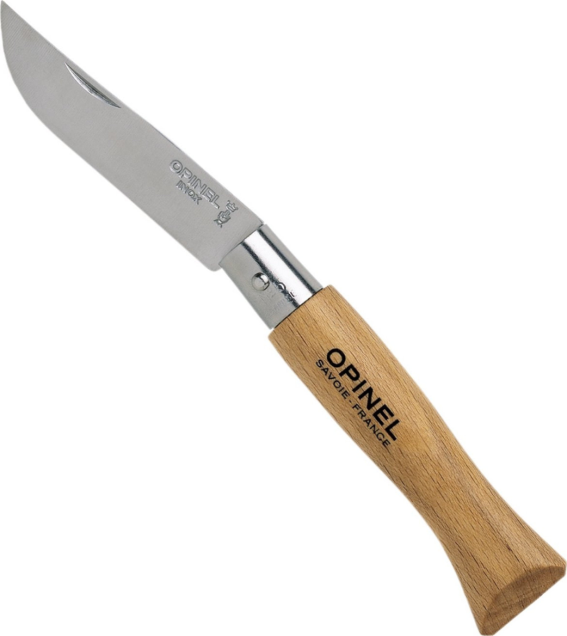 Opinel N°05 Stainless 6 cm i bøg Opinel