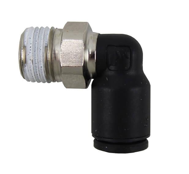 90 Graders Push Fitting Med Gevind Til 6mm Macro line. Polarstar