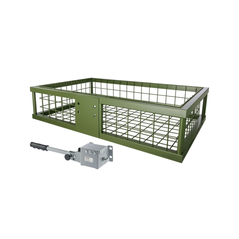 Trådkurv 890x585x200 mm Grøn larkeret med lynkobling Eurohunt