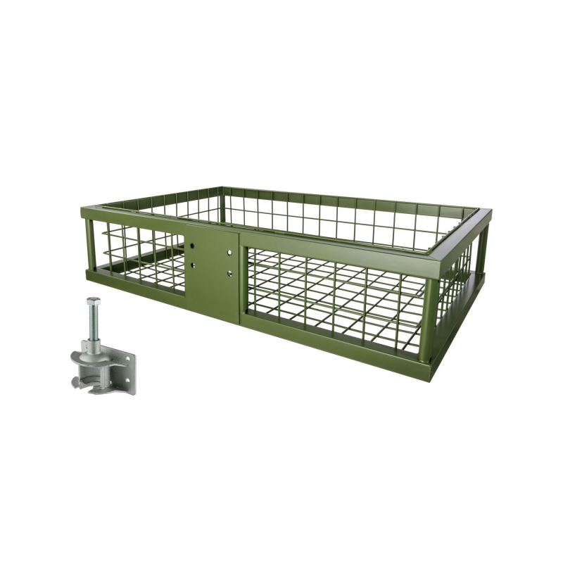 Trådkurv 890x585x200 mm Grøn larkeret med plug-ind kobling Eurohunt